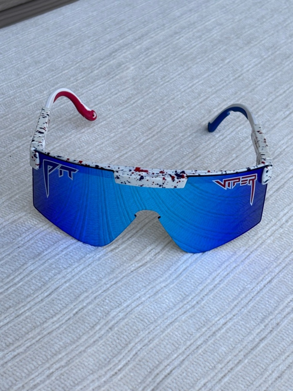 Pit Viper Blue Mirrored Shield Sunglasses Merika